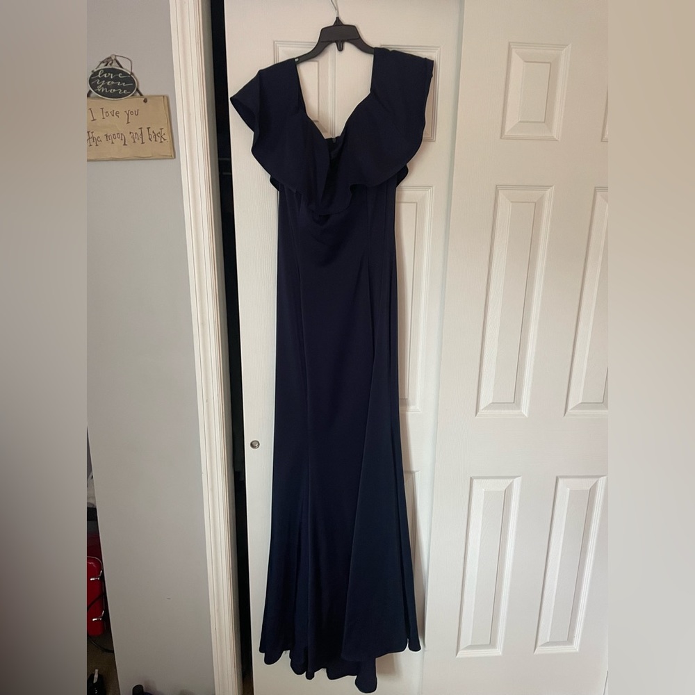 long navy blue dress